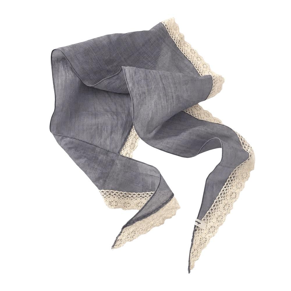 Ramie Shawl Wrap Solid Neckerchief New Headscarf  Women серый