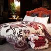 Fleece Blanket Plush Blanket King Size Heavy Mink Blanket Silky Soft and Warm 2 Ply AB Printed Raschel Bed Blanket Rose/Peony