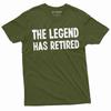 Pensioen Shirt voor Mannen De Legende is Gepensioneerd T-shirt Grappig Pensioen Tee