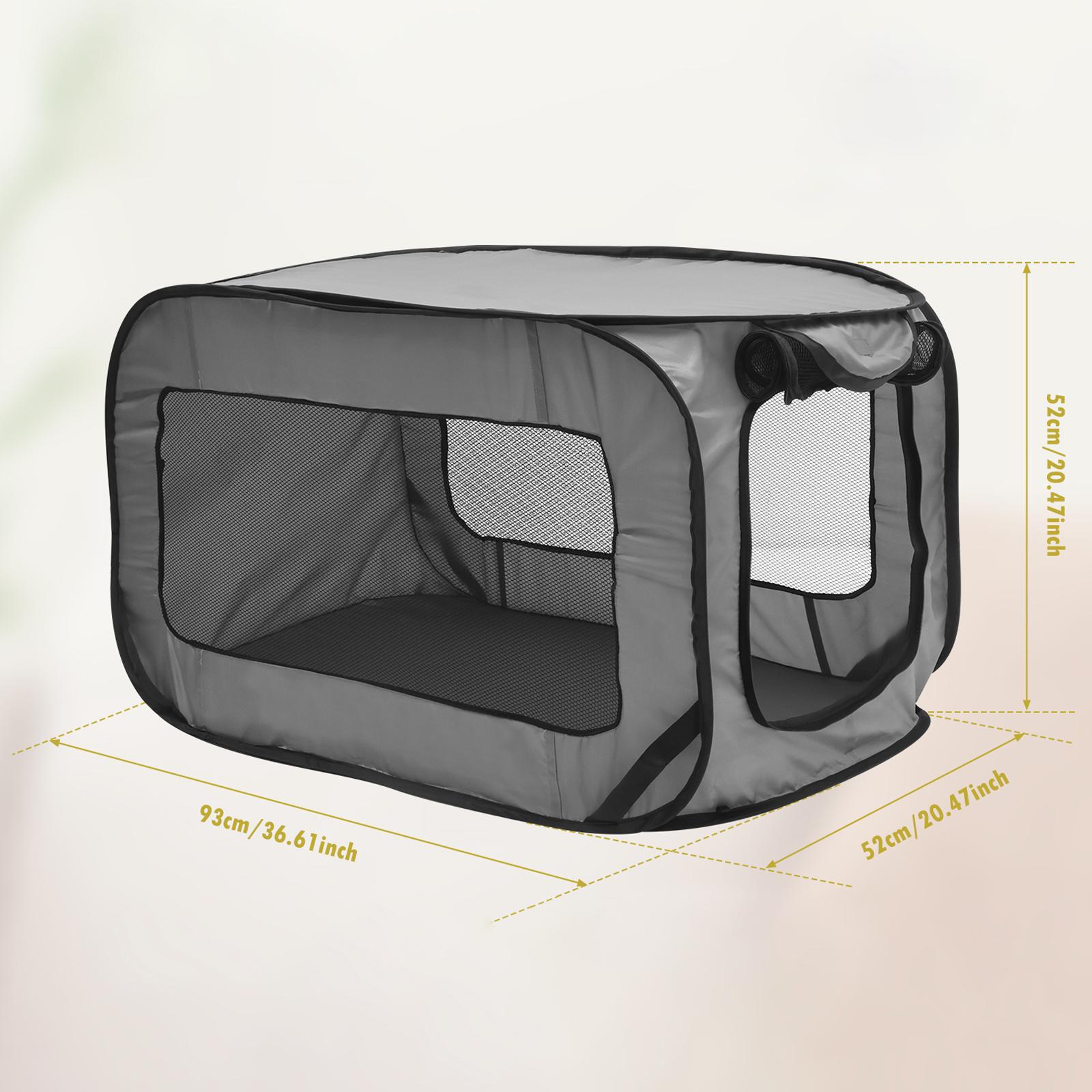 

Переноски для собак Дорожный бокс Большой Складной Самораскладывающийся Вольер Портативная Уличная Сумка для кошек Животное Кровать для питомца Палатка Боксы Клетка Дом серебряный серый