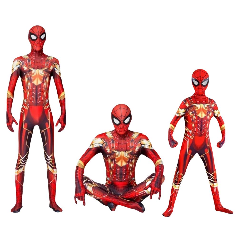 Spider Man Cosplay Costume Zentai Costume Superhero Bodysuit Spandex Jumpsuit Suit for Child Kids Adult