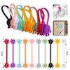 Reusable Magnetic Cable Ties - Silicone Cord Organizer Clips for Wires, Headphones, Office Desk, Fridge & Book Marking