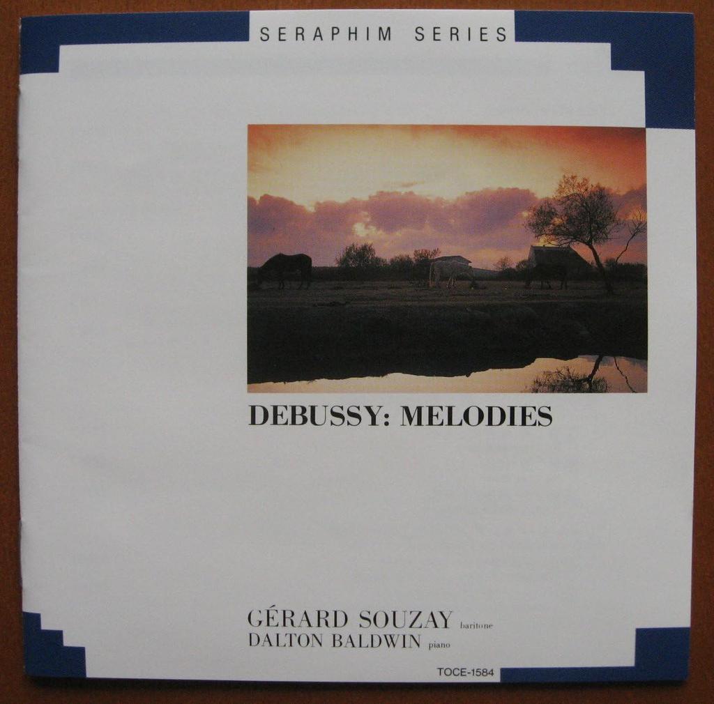 CD SUZAY (GERARD), DEBUSSY; BALDWIN (D - Beautiful Twilight (Debussy song)  TOCE1584 Japan ObiClassical Used