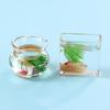 Dollhouse Decals Miniature Fish Bowl Dollhouse Miniature Glass Fish Tank Model Miniature Fish Tank