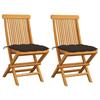 VidaXL Set of 2 Garden Chairs with Cushions, Patio Seats, Dining Chairs, Outdoor Patio Furniture, 3062483