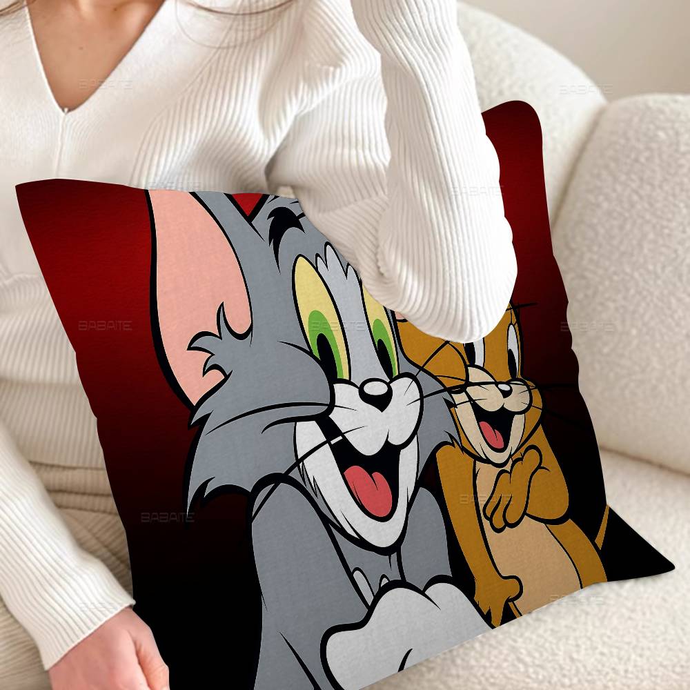 

T-Tom And J-Jerry Cartoon Cushion Cover Decorative Pillow Sofa Home Decor case pillow cases 26x26Inch