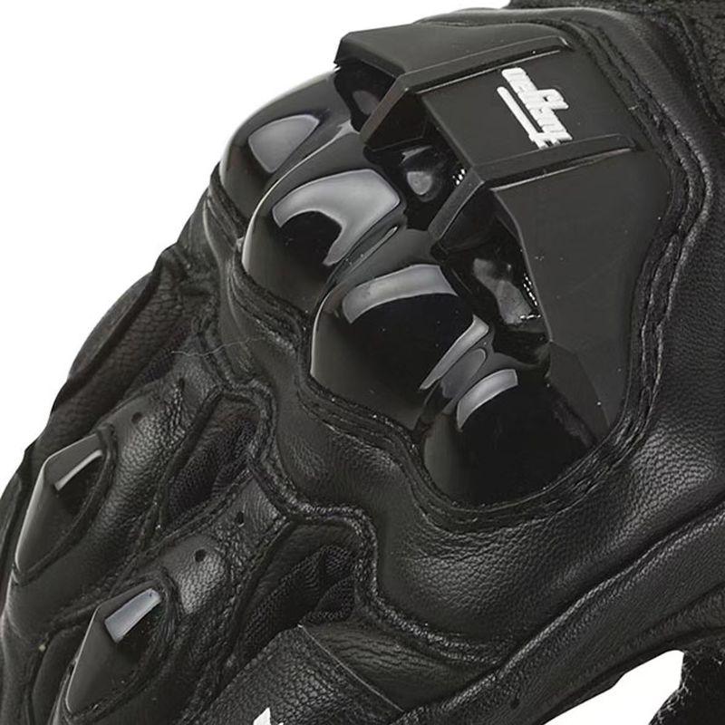Retro Motorcycle Riding Gloves Leather Accessories Wear-resistant Motocross Knuckle Guard Finger Moto Crycling Glove Gp for Men
