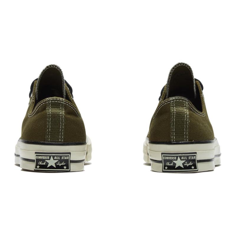 Converse 1970s Solid Colour Lace-Up Casual Low-Top Canvas Shoes Unisex Army Green