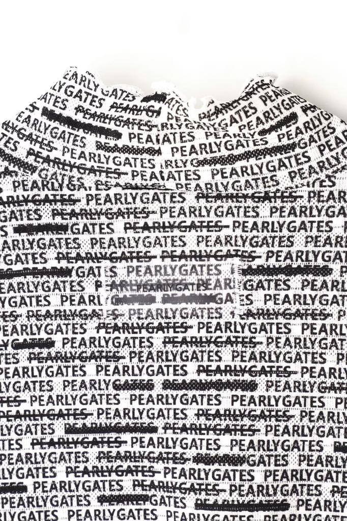 PEARLY GATES Women's Long Sleeve High Neck Shirt (Striped Anti-Logo) / Golf Undershirt / 055-4266800 031_White Anti-Logo Pattern Size 0 [S]