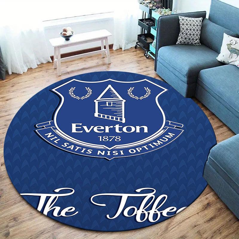 Everton F.C Round Area Rug,Carpet Rug for Living Room Bedroom Sofa Playroom Decor,Non-slip Floor Mat