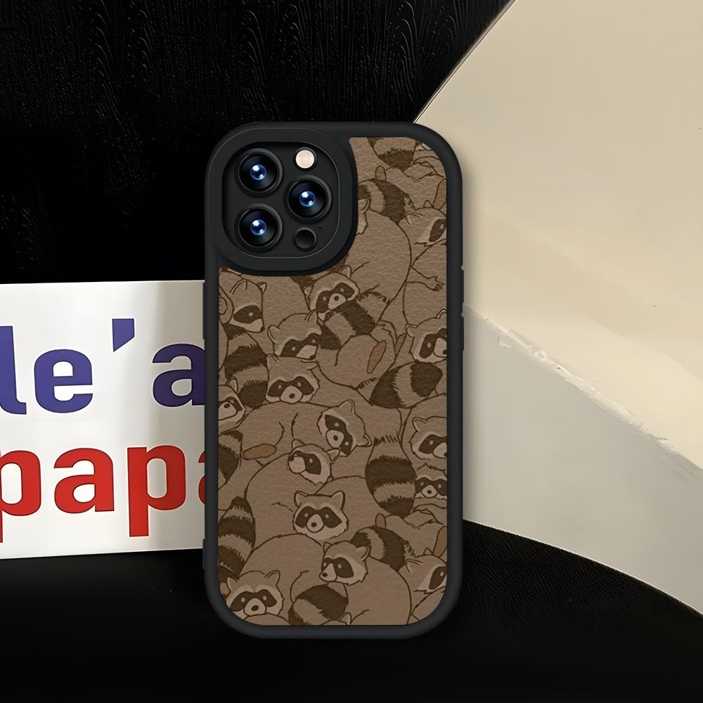 

Cute Raccoon Phone Case Silicone Soft Black For IPhone 13 14 16 15 12 11 Pro Max Mini Xs Xr Plus SE2020 Leather Coque iPhone11