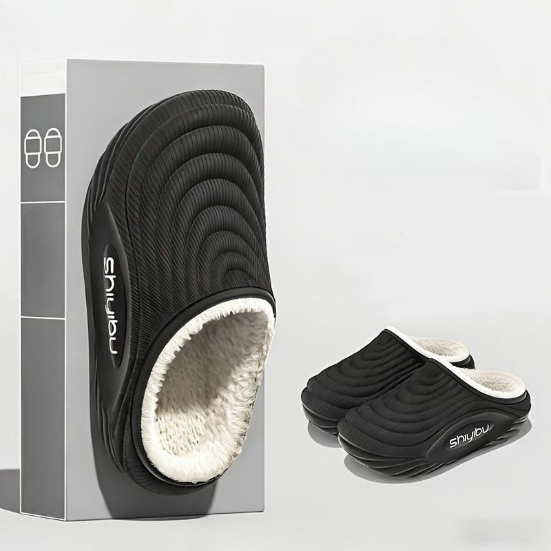 Winter Slippers Couple Fashion Versatile Home Warm Non-Slip Shoes Soft-Soled Shoes