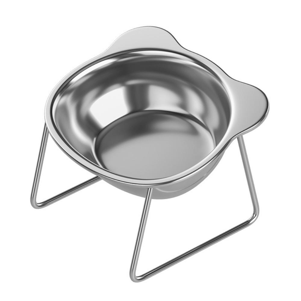 Fall-Resistant Stainless Steel Cat Bowl Cervical Protection High Foot Dog Feeder Water Bowl