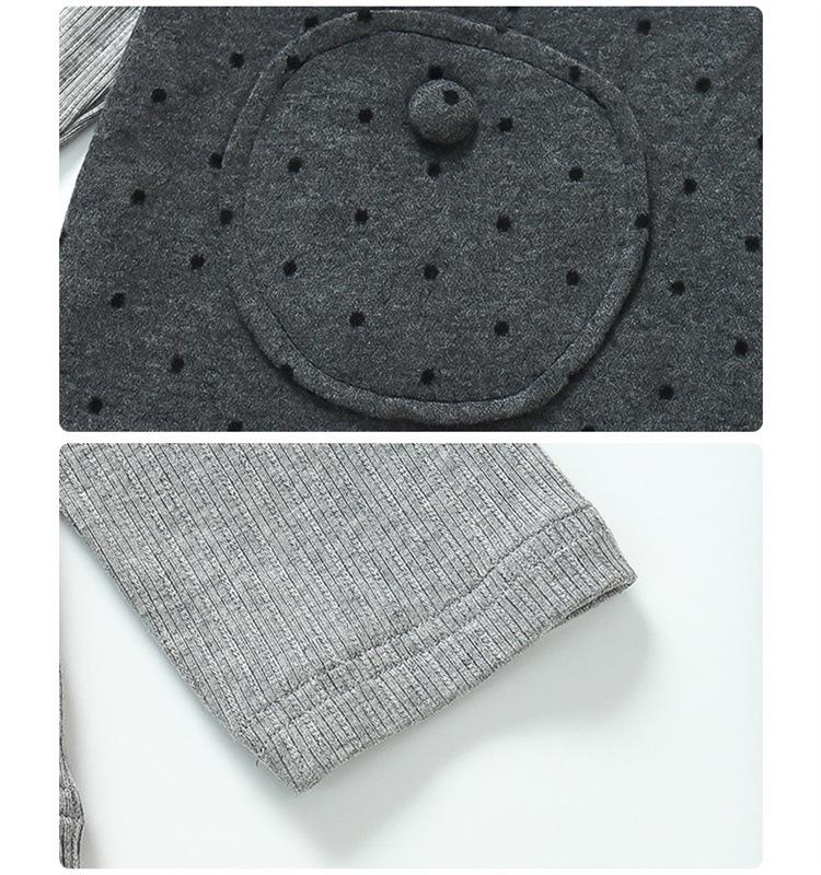 Girls' Autumn 2025 Woolen Dot Vest Dress Set