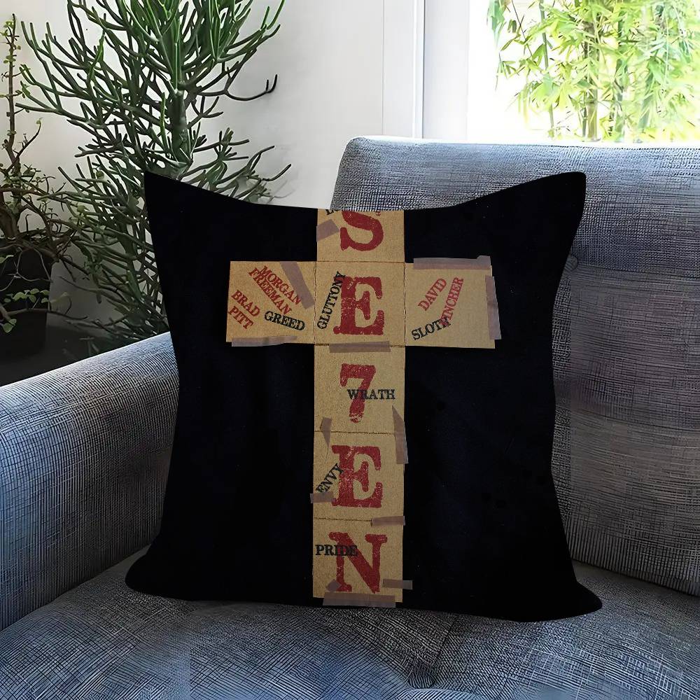 Seven Se7En Movie Classic Cushion Cover Pillowcase Upholstery Sofa Throw Pillow Home Decor Pillowcas