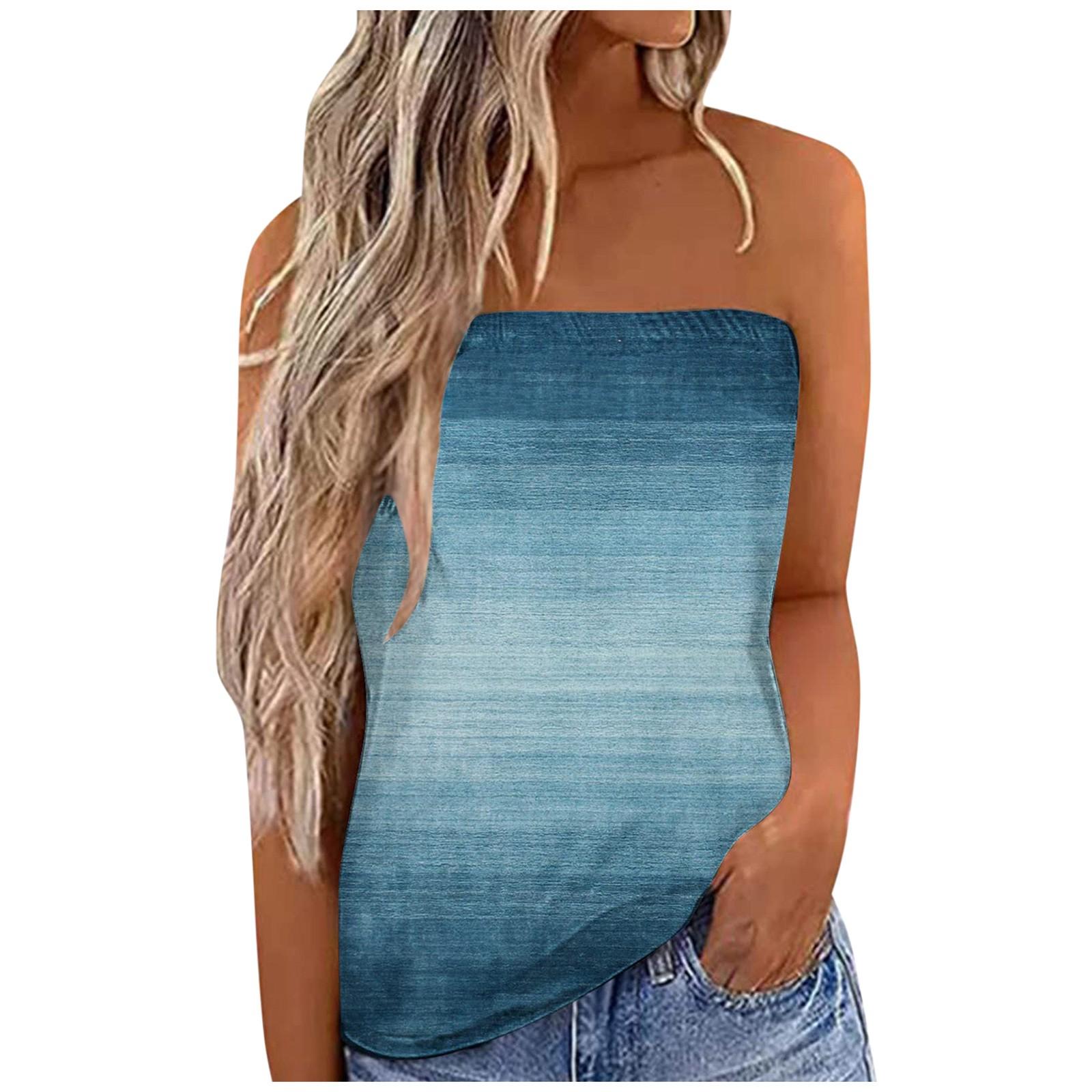 

Женский летний сексуальный топ без рукавов с открытыми плечами, пляжный жилет без бретелек, рубашка-бандо, сексуальные топы с открытой спиной XXL