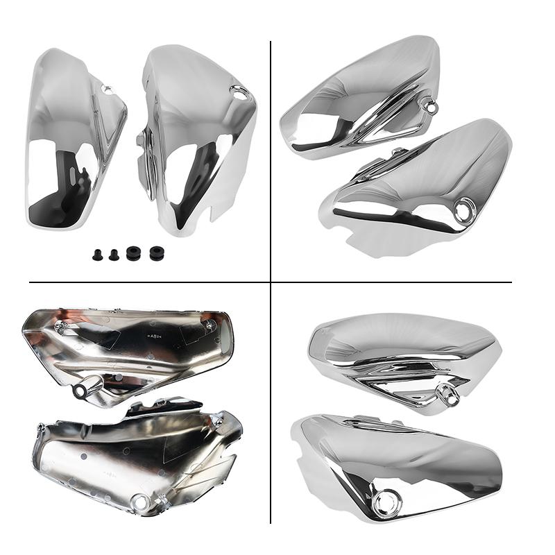 Left Right Side ABS Battery Fairing Cover Protection Guard Chrome For Suzuki Boulevard Voluisa C50 VL400 VL800 2001-2017