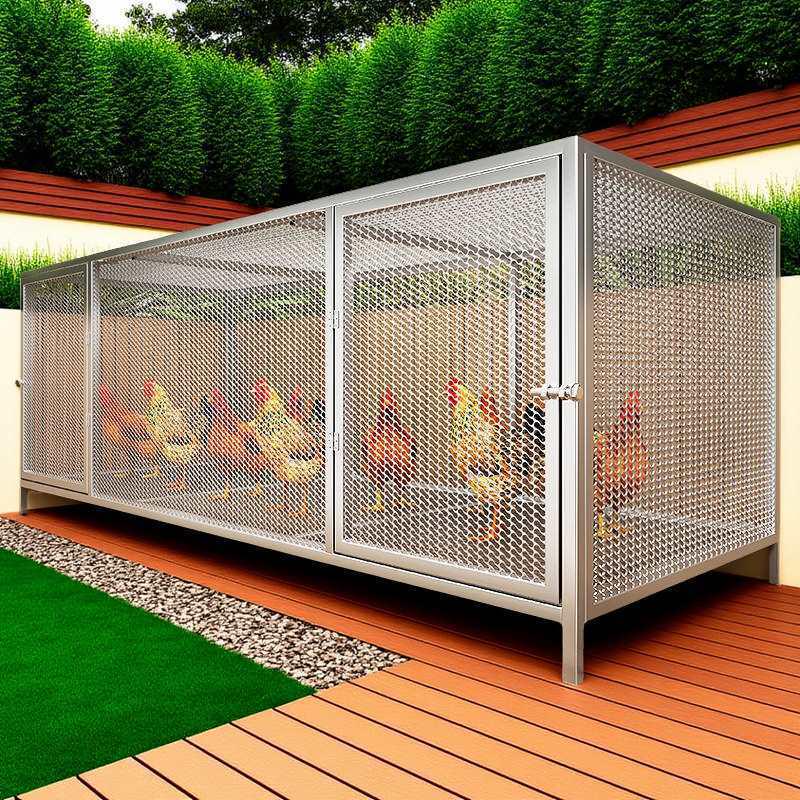 Large Rustproof Multi-Animal Coop: Pigeon, Rabbit, Chicken – Thick Iron Wire Mesh