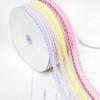 Frayed Edge Checkered Ribbon 1cm Width Fabric Binding Tape Creative Wavy Edge Ribbon  DIY Bow Craft