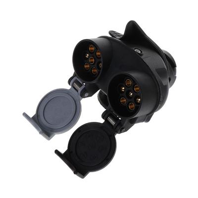 13-poliger Stecker auf 12N / 12S 7-polige Buchsen Wohnwagen Abschleppkonvertierung Anhängerverkabelungsstecker 12V