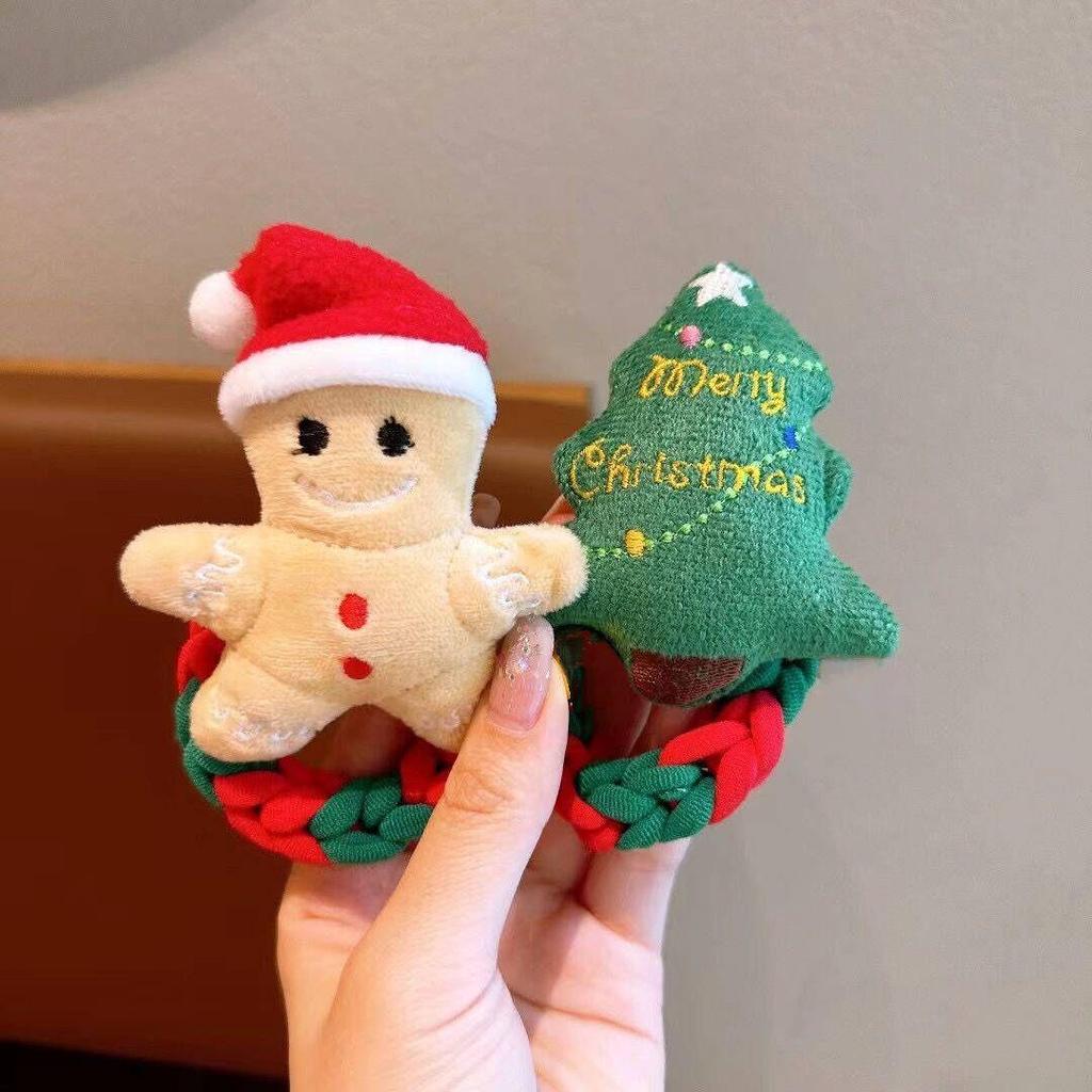 Santa Claus Christmas Scrunchies - Cute Cartoon Hair Ties & Accessories for Girls and Women