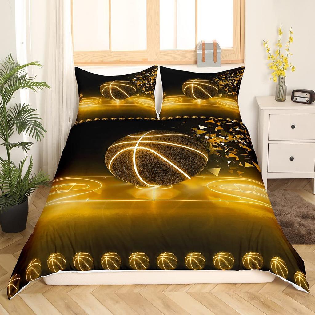 Basketball quilt cover bedding sports theme 3D digital printing three or four-piece set