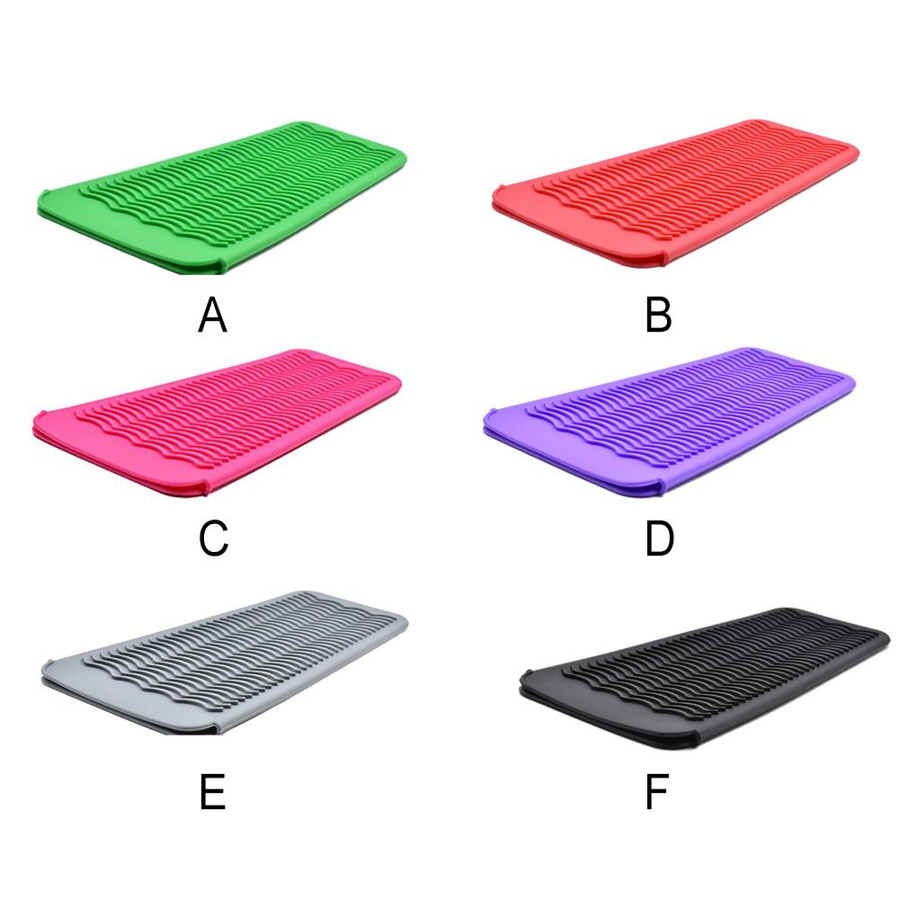 Heat Resistant Mat Silicone Travel Good Elasticity Wave Texture Flat Iron Holder Hair Styling Tools Perfect Giftfor Straightener