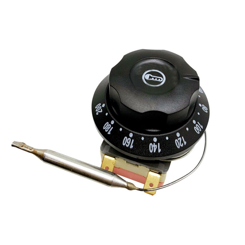 Electric Oven Thermostat Controller Switch Adjustable Temperature 60 to 200 Degrees 2 Pin for Kitchen Appliance and Water Heater