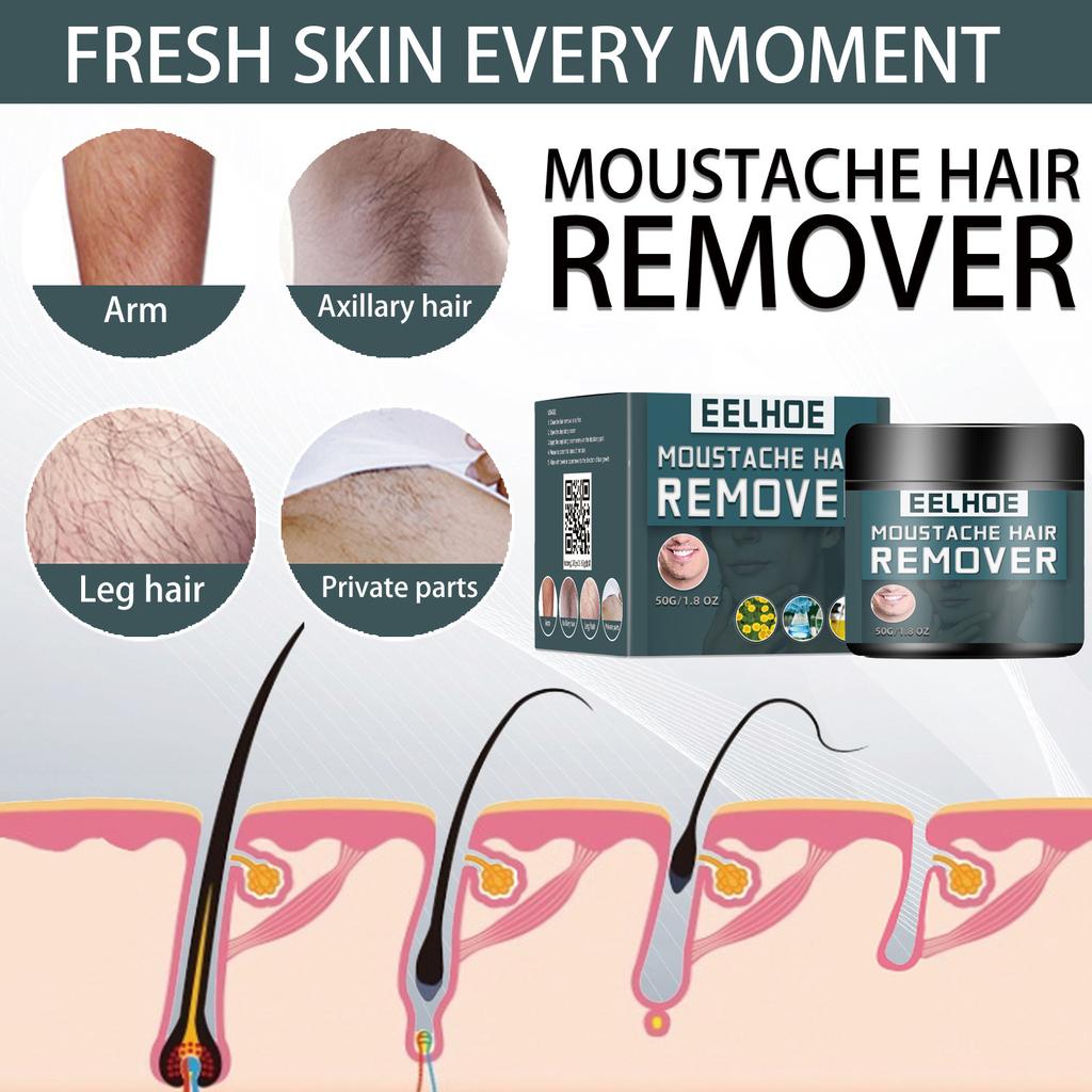 Men's Hair Removal Cream Is Gentle And Non Irritating To The Face Beard Armpits Leg Hair Chest Hair Clean And Non Damaging To The Skin