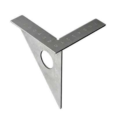 Righello a Triangoli Angolari in Acciaio Inossidabile 45°/90° Squadra per Falegnameria Rapportatori Strumento di Misura per Layout Multi Angoli 3D
