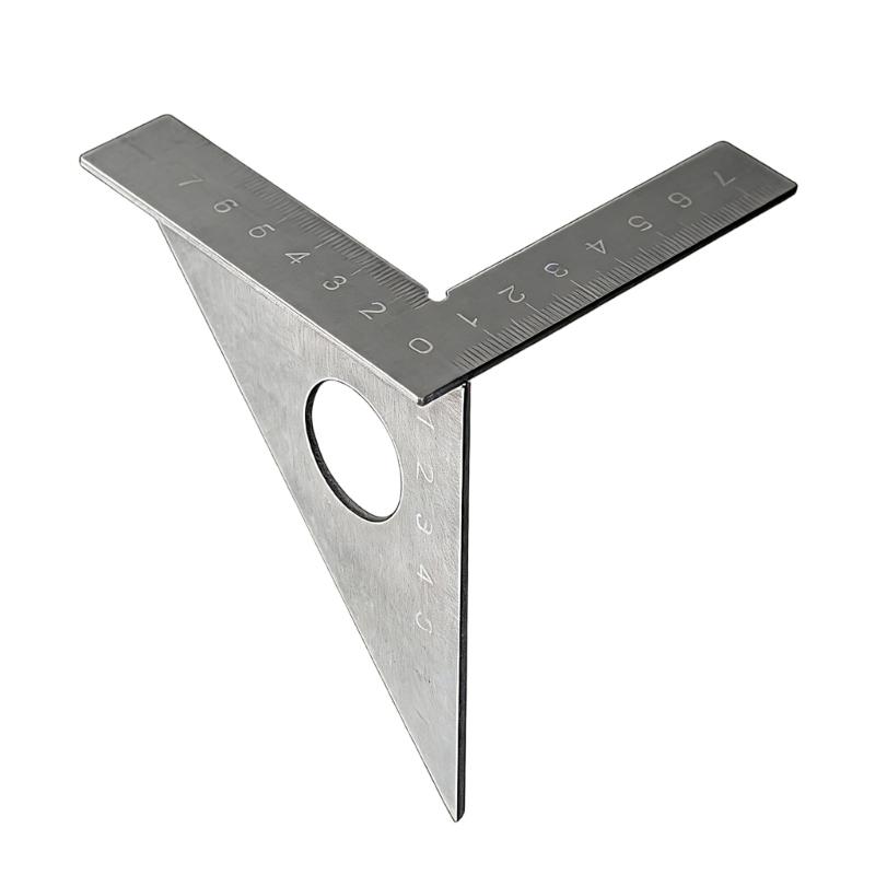 Stainless Steel Miters Triangles Ruler 45°/90° Woodworking Square Protractors 3D Multi Angles Layouts Measuring Tool
