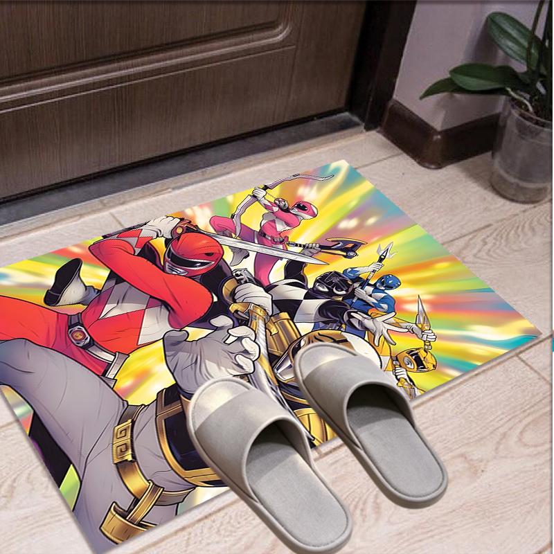Mighty Morphin Power Rangers Pattern Rug, Indoor/Outdoor Mat, for Picnic, Gameroom, Bedroom, Office, Living Room, Home Decor Carpet, Birthday Gift