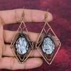 Pinolith Jasper Gemstone Earrings Handmade Jewelry Copper Wire Wrapped Earrings