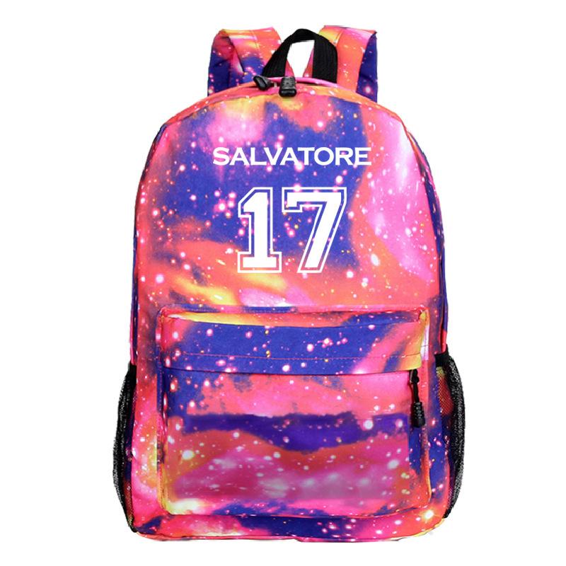 Vampire Diaries Peripheral Elementary and Secondary School Bags Grades 3-6 Casual Backpacks