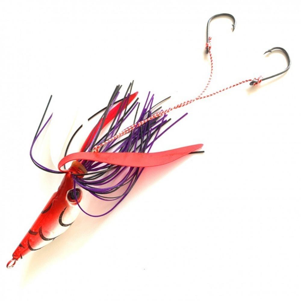 Jig Hooks Included Sea Fishing Lure Metal Construction Deepwater Jig Lure Sea Fishing 60g-1#