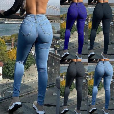 Sexy Skinny Jeans Importiert Große Größe Wind Jeans Damen Bleistifthose Elastisch Ins Stil