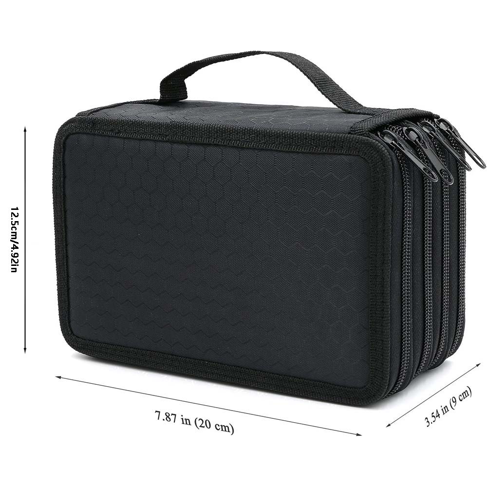 1PC New 72-hole Stationery Storage Bag, Convenient Oxford Cloth Multi-layer Zipper Pencil Bag, Suitable for a Variety of Pencils