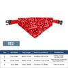 Pet Collar Bandana Adjustable Breathable Skin Friendly Triangular Print Dog Collar with Scarf for Cat Rabbit Red L