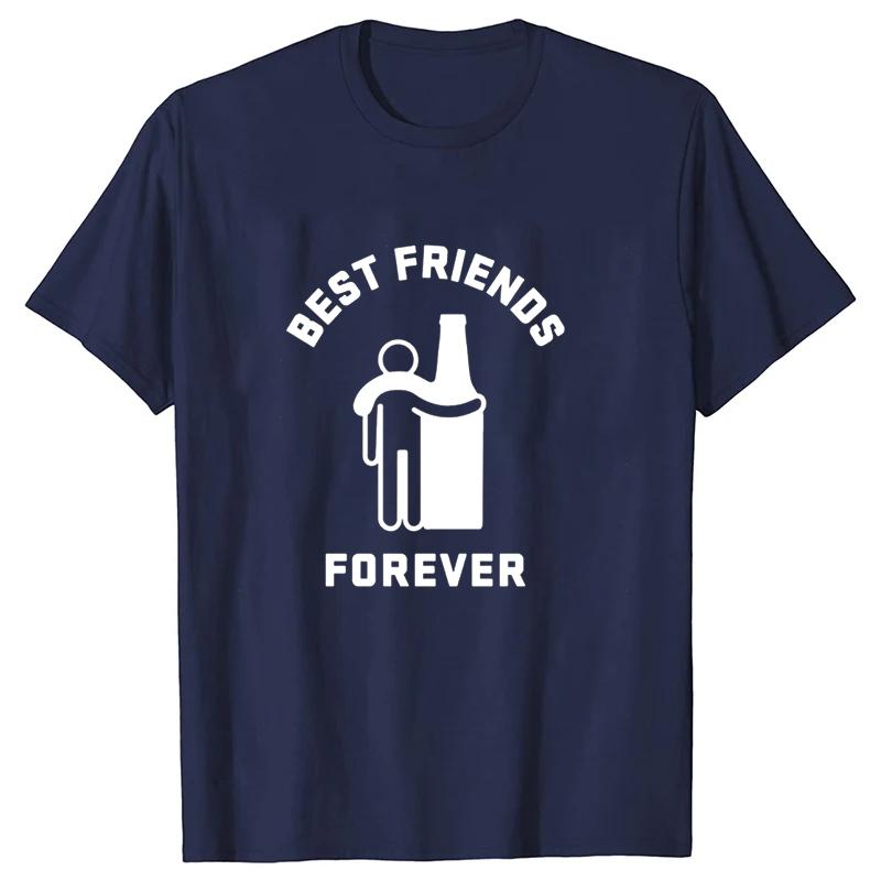 New Funny BEST FRISNDS FOREVER Print T Shirt Short Sleeve O Neck Loose Unisex Women Summer Cool Tshirt Unisex Tee Shirt Top Shirts