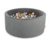 Minky Dry Pool H-40 Cm with 200 Balls - Dark Gray