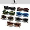  New Cat Eye Sunglasses Women Uv400 Female Green Blue Retro Sun Glasses for Men Decoration Ladies Gift