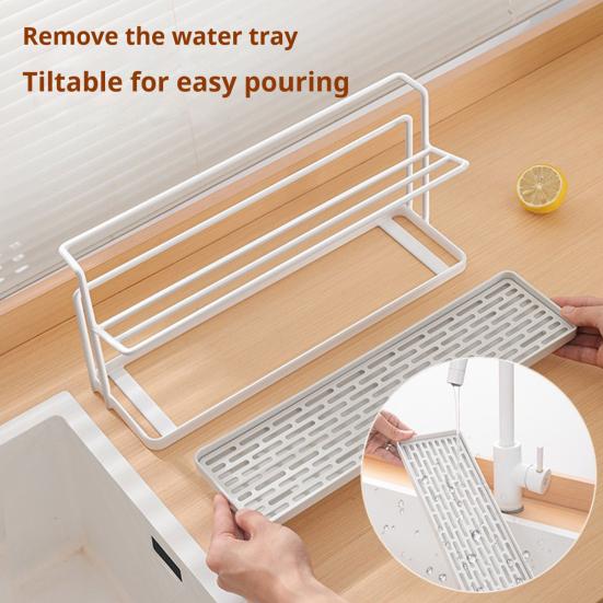 Carbon Steel Drain Cup Holder Upside-Down Design Stable Base Quick Drying Cup Rack Tea Cup Organizer