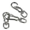 Stainless Steel Hook with Swivels for Dog Collar Carabiner with Swivels Joint Bolted Carabiner for Pet Leashes/Camping T