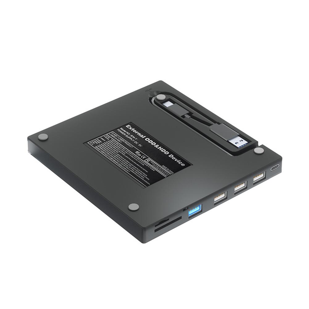 

Внешний оптический привод CD DVD RW 7 в 1 USB 3.0 Type C с картридером USB-концентратор DVD-плеер с функцией записи и чтения компакт-дисков для ПК и ноутбука