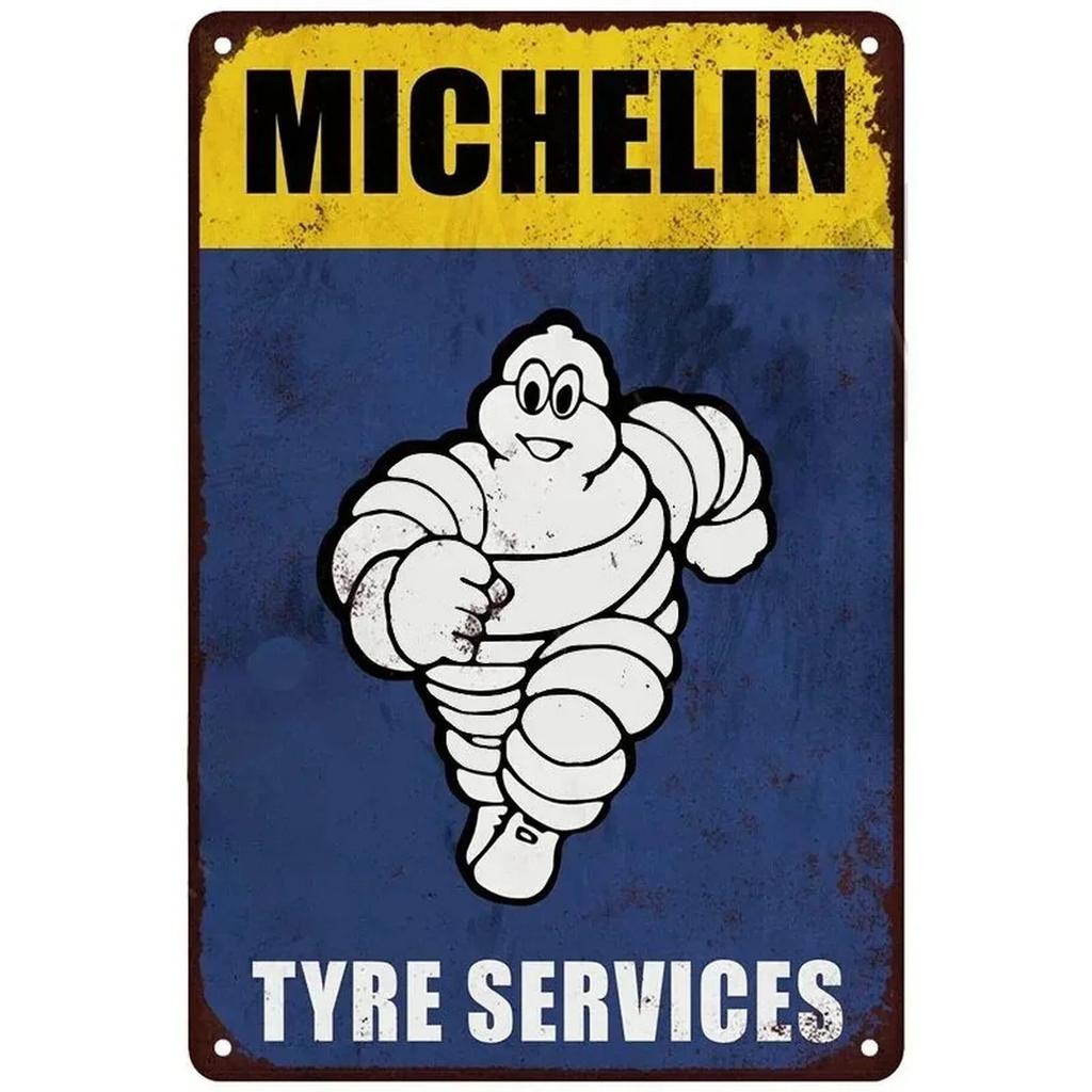 Tire Garage Shop Plaque Metal Tin Signs Wall Decoration Vintage Art Posters Iron Painting for Man Cave Home Cafe Garden Club Bar
