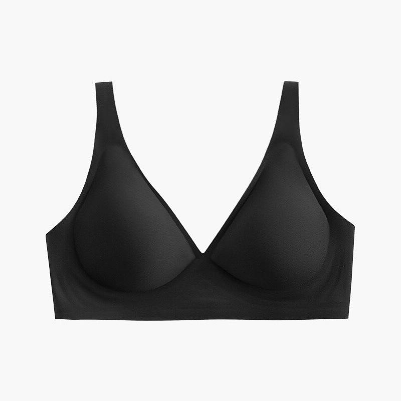 New Seamless Jelly Underwear Women's Deep V Thin Soft Support Comfort Big Chest Small Sexy Bra Cover