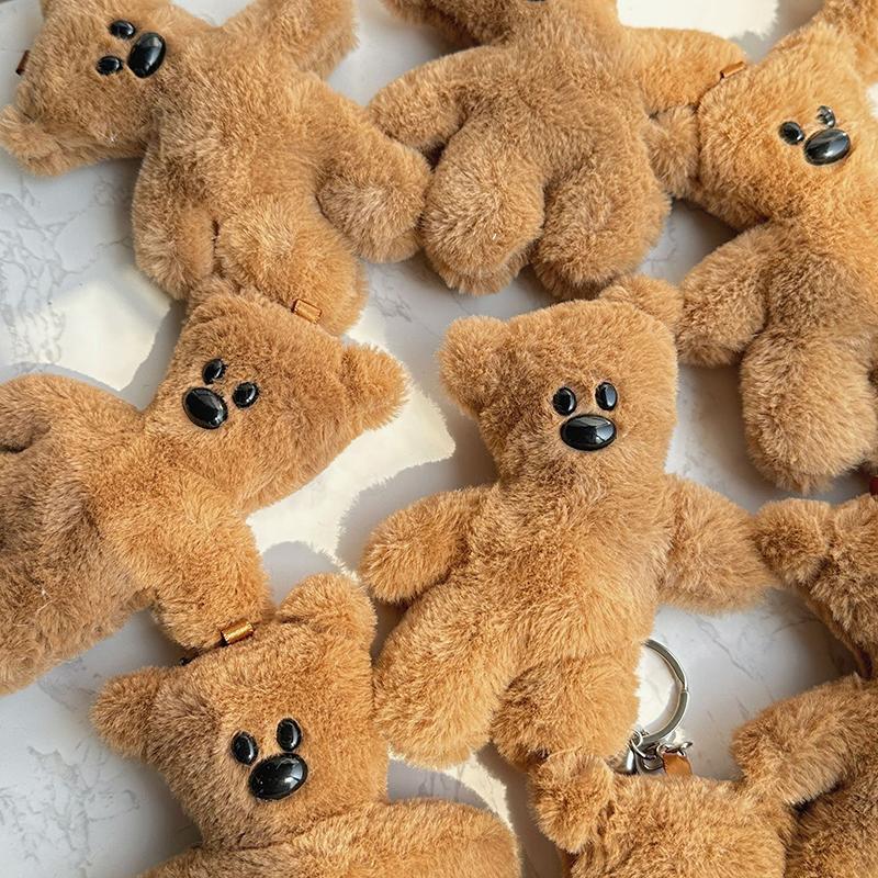 1ks dětská taška pro děti Dámská taška Příslušenství pro kutily Kawaii Malý plyšový medvídek Přívěsek na klíče batoh Přívěsek na klíče Roztomilý přívěsek na klíče do auta