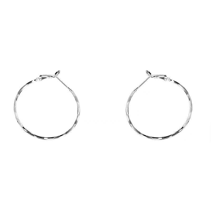 A Big Face Makes a Small Face! Metal Big Hoop Earrings New Hot Style High-end Earrings Temperament Exaggerated Earrings for Women