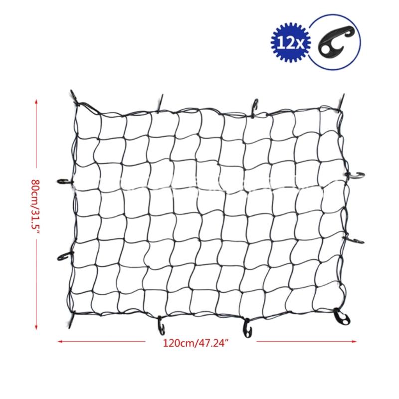 Car Trunk-Rooftop Net Latex Elastic Cargo Luggage Storage-Organizer Bungee Mesh Universal For Camping Travel-Offroad SUV