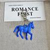 Kawaii Bunter 3D-Pferd Schlüsselanhänger Süßes Tier Harz-Pferd Schlüsselring Anhänger Hängende Dekoration für Rucksack Handtasche Schlüssel Geschenk